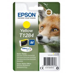 Epson T1284 - 3.5 ml - tamanho M - amarelo - original - blister - tinteiro - para Stylus S22, SX130, SX230, SX235, SX430, SX435