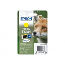 Epson T1284 - Tamanho M - amarelo - original - blister com RF/alarme acústico - tinteiro - para Stylus S22, SX230, SX235, SX420