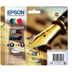 Epson 16XL Multipack - Pack de 4 - XL - preto, amarelo, azul cyan, magenta - original - blister com alarme RF - tinteiro - para