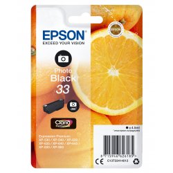 Epson 33 - 4.5 ml - preto foto - original - blister - tinteiro - para Expression Home XP-635, 830, Expression Premium XP-530, 5