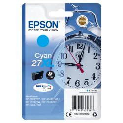 Epson 27XL - 10.4 ml - XL - azul cyan - original - tinteiro - para WorkForce WF-3620, WF-3640, WF-7110, WF-7210, WF-7610, WF-76