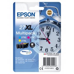 Epson 27XL Multipack - Pack de 3 - 31.2 ml - XL - amarelo, azul cyan, magenta - original - blister com alarme RF - tinteiro - p