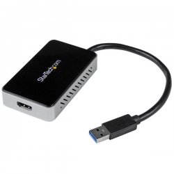 StarTech.com USB 3.0 to HDMI & DVI Adapter with 1x USB Port - External Video & Graphics Card Adapter - Dual Monitor Hub - Suppo