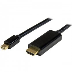 StarTech.com Mini DisplayPort to HDMI converter cable - 3 ft (1m) - mDP to HDMI adapter with built-in cable - (M / M) Ultra HD 