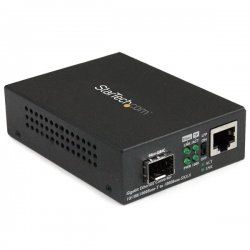 StarTech.com Conversor de médio por fibra Gigabit Ethernet com ranhura Open SFP - Conversor de media de fibra - 1GbE - 10Base-T