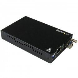 StarTech.com Singlemode (SM) LC Fiber Media Converter for 1Gbe Network - 10km - Gigabit Ethernet - 1310nm - with SFP Transceive