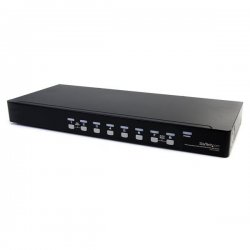 StarTech.com 8 Port VGA KVM Switch - 1U Rack Mount - USB VGA KVM Switch with Audio - 1920 x 1440 @60hz - KVM Video Switch (SV83