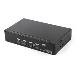 StarTech.com 4 Port DisplayPort KVM Switch, 4K 60Hz, Single Display, Dual Port UHD DP 1.2 USB KVM Switch with Integrated USB 2.