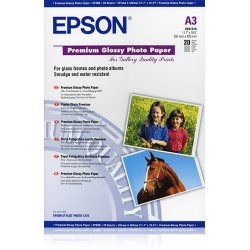 Epson Premium - Brilhante - A3 (297 x 420 mm) - 255 g/m² - 20 folha(s) papel fotográfico - para Expression Photo XP-970, SureCo