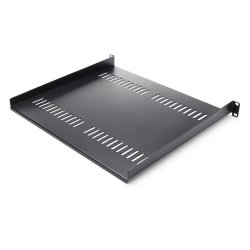 StarTech.com 1U Vented Server Rack Cabinet Shelf, 16in Deep Fixed Cantilever Tray, Rackmount Shelf for 19" AV/Data/Network Equi