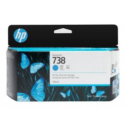 HP 738 - 130 ml - azul cyan - original - DesignJet - tinteiro - para DesignJet T950 498N5A