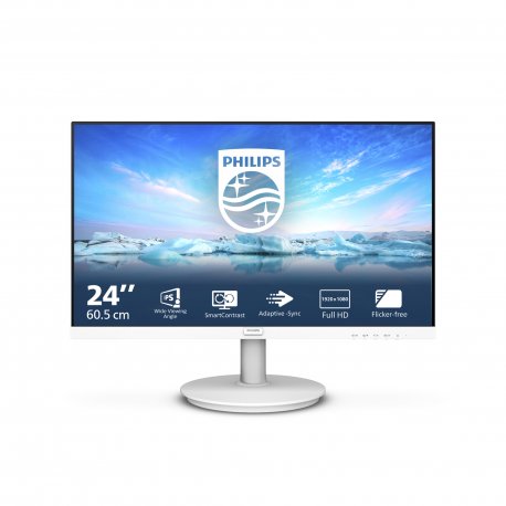 Philips V-line 241V8AW - Monitor LED - 24" (23.8" visível) - 1920 x 1080 Full HD (1080p) @ 75 Hz - IPS - 250 cd/m² - 1000:1 - 4