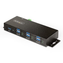 StarTech.com 7-Port Managed USB Hub with 7x USB-A, Heavy Duty with Metal Industrial Housing, ESD & Surge Protection, Wall/Desk/