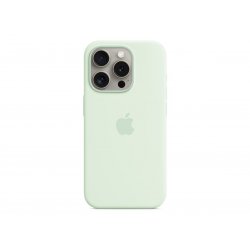 Apple - Tampa posterior para telemóvel - compatibilidade MagSafe - silicone - menta suave - para iPhone 15 Pro MWNL3ZM/A