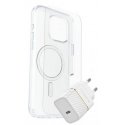 OtterBox Symmetry Series Clear - Tampa posterior para telemóvel - compatibilidade MagSafe - claro - com Protetor de Ecrã de Vid