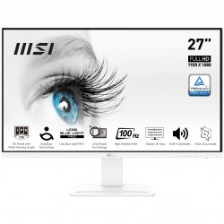 \Monitor MSI PRO MP273AW 27\\\"FHD 100Hz 1ms Frameless IPS,A.Glare,L.B.Light,HDMI,DP,VGA,C/Col2x2W White\"" 9S6-3PB4CH-220"""