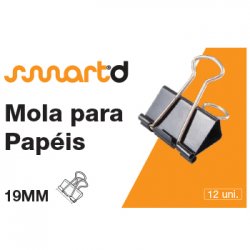 Molas para Papeis 19mm SmartD Cx 12un SMD2030