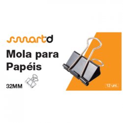 Molas para Papeis 32mm SmartD Cx 12un SMD2032