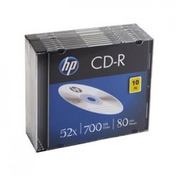 CD-R 700MB 52x HP Slim Pack 10un HPCRE00085-3