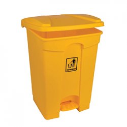 Contentor 45L Plástico c/Pedal Amarelo 57172485