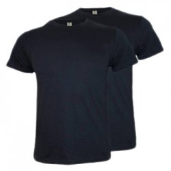 T-Shirt Adulto Algodão 155g Azul Navy Tamanho L Pack 2un 6307407