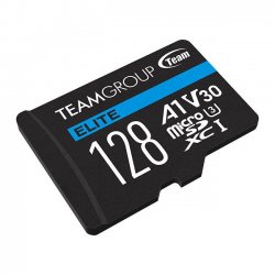 Micro SD Team Group 128GB ELITE UHS-I U3 V30 A1 c/adap.100R/50W TEAUSDX128GIV30A103