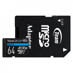 Micro SD Team Group 64GB ELITE UHS-I U3 V30 A1 c/adap.100R/50W TEAUSDX64GIV30A103