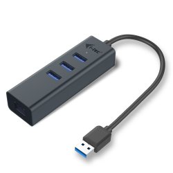 Hub i-tec USB 3.0 3 portas + Adaptador Gigabit Ethernet - Metal U3METALG3HUB