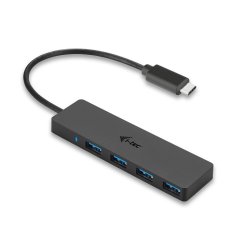 Hub i-tec passivo 4 portas USB 3.1 Type C SLIM - Preto C31HUB404