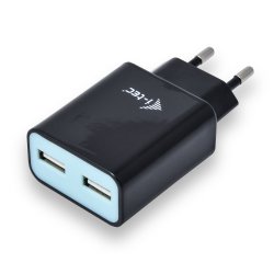 Carregador i-tec USB 2 portas 2.4A - Preto CHARGER2A4B