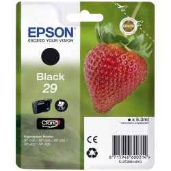 Tinteiro EPSON 29 Preto - Expression Home XP-255/257/352/355/452/455 C13T29814012