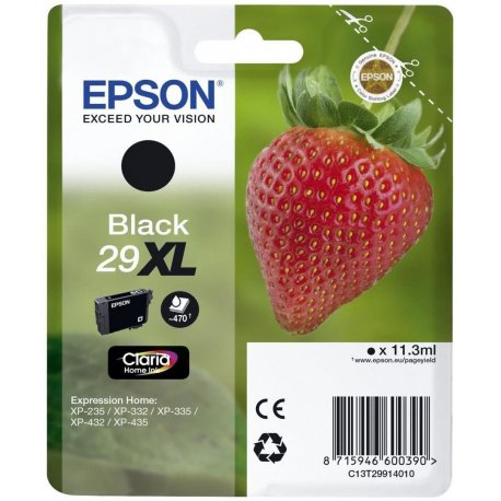 Tinteiro EPSON 29 Preto XL - Expression Home XP-255/257/352/355/452/455 C13T29914012