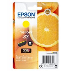 Tinteiro EPSON 33 Amarelo - Expression Home XP-530/630/635/830/900/7100 C13T33444012