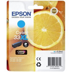 Tinteiro EPSON 33 Ciano XL - Expression Home XP-530/630/635/830/900/7100 C13T33624012