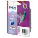 Tinteiro EPSON T0805 Ciano Claro - Stylus Photo P50/PX6xx/PX7xx/PX8xx/R2xx/R360/RX560/RX585/RX685 C13T08054011