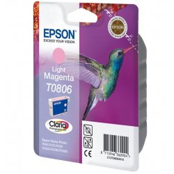 Tinteiro EPSON T0806 Magenta Claro - Stylus Photo P50/PX6xx/PX7xx/PX8xx/R2xx/R360/RX560/RX585/RX685 C13T08064011