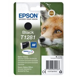 Tinteiro EPSON T1281 Preto M - Stylus S22/SX42xW/BX305 C13T12814012