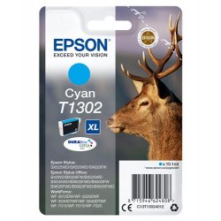 Tinteiro EPSON T1302 Ciano XL - Stylus B42,BX320/5x5/625/630/9x5,SX5x5/620 & WF-3010/3520/3540/7x15 C13T13024012