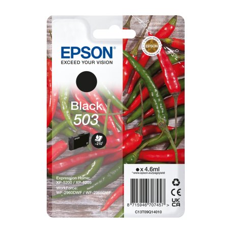 Tinteiro EPSON 503 preto + Alarme RF - WF-296x, XP-520x C13T09Q14020