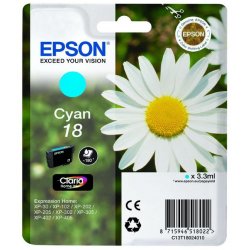 Tinteiro EPSON 18 Ciano - XP-30/x02/x05/x12/x15/x22/x25 C13T18024012