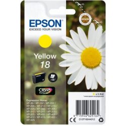 Tinteiro EPSON 18 Amarelo - XP-30/x02/x05/x12/x15/x22/x25 C13T18044012