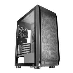 Caixa MARS GAMING MC-PRO2 E-ATX XL CASE, 5X 12CM PRO FAN, CPU FREEZER, GLASS, FRONT MESH, BLACK MCPRO2