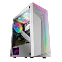 Caixa MARS GAMING MC-X7 ATX CASE, ARGB FRONT, 12CM ARGB FAN, WINDOW, USB3.0, WHITE MCX7W