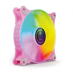 Ventoinha MARS GAMING MF-3D 12CM FAN, INFINITE MIRROR ARGB, 12CM PWM FAN, TOTAL CONNECTION, PINK MF3DP