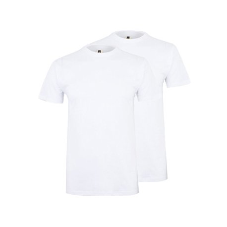 T-Shirt Criança Algodão 155g Branco Tamanho 1/2 Pack 2un 6307425