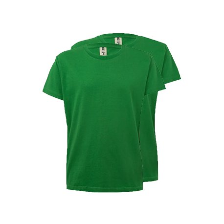 T-Shirt Criança Algodão 155g Verde Kelly Tamanho 3/4 Pack2 6307441