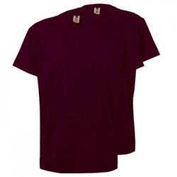 T-Shirt Criança Algodão 155g Bordeaux Tamanho 3/4 Pack 2un 6307570