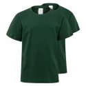 T-Shirt Criança Algodão 155g Verde Garrafa Tam 5/6 Pack2 6307619