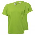 T-Shirt Criança Algodão 155g Lima Tamanho 5/6 Pack 2un 6307625