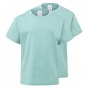 T-Shirt Criança Algodão 155g Verde Pastel Tam 1/2 Pack 2un 6307629